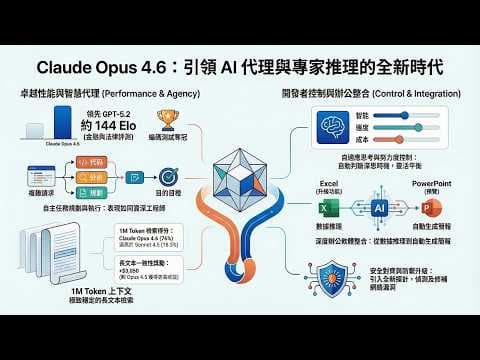 🎯100 萬 token 記憶力+代理式任務!Claude Opus 4.6 史上最強解析!! AI 變成專案經理了!Claude Opus 4.6 從被動到主動的根本性轉變