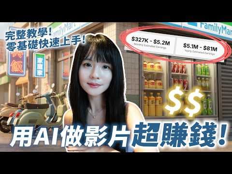 複製YouTube上最賺錢的頻道?實測用AI打造被動收入!影片製作流程完整公開!哈佛姐夢遊矽谷