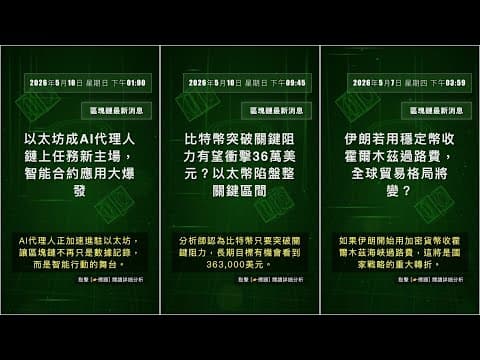區塊鏈新聞: 2026年5月11日 星期一 上午10:53 #QixNewsCrypto
