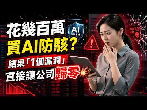 花幾百萬買AI防駭?結果「1個漏洞」直接讓公司歸零💥🤯