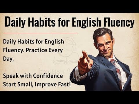 Daily Habits for English Fluency | Speak English Naturally Every Day | Improve Your English Fluency