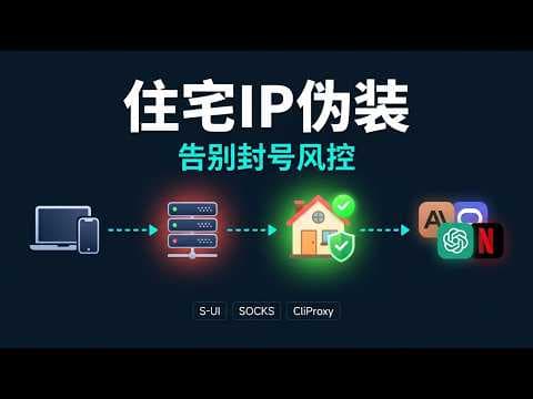 Claude、ChatGPT频繁封号?X被限流?Netflix被限制?用住宅IP伪装家庭网络 一招解决|S-UI教程